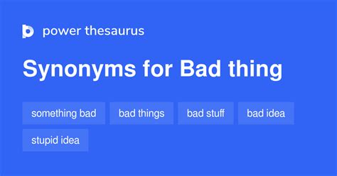 APA Classic Thesaurus. . Bad thing thesaurus